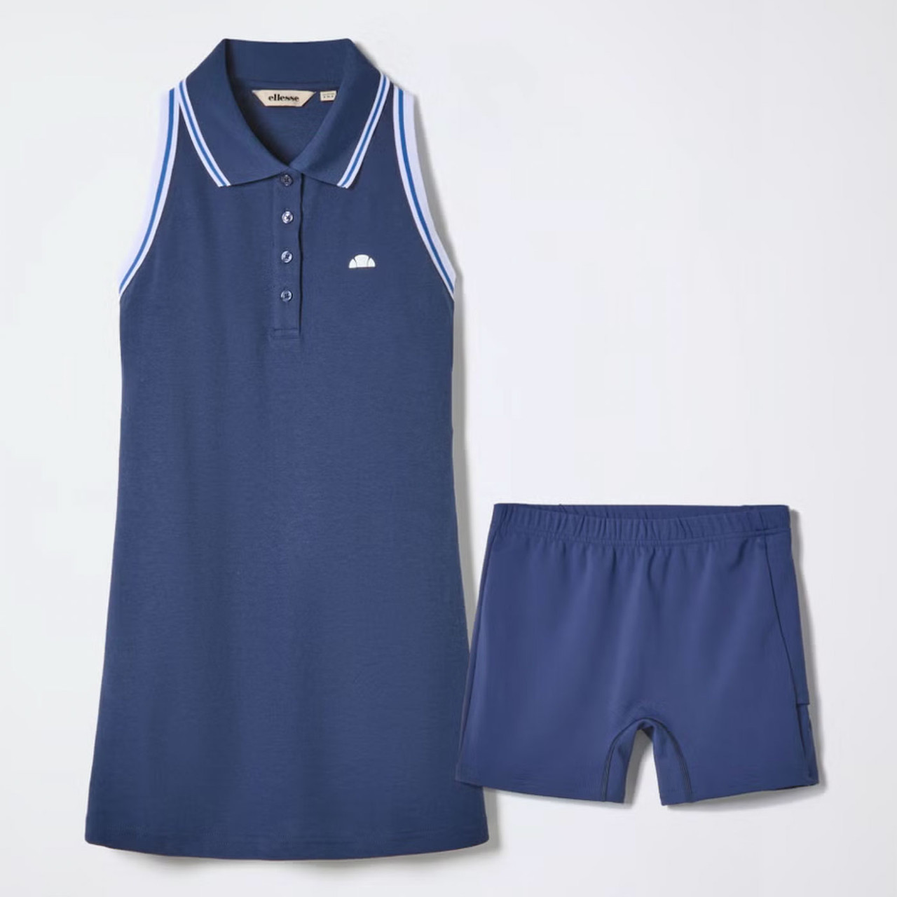 Ellesse Otran Women's Retro Racerback Tennis Dress with Shorts in Navy