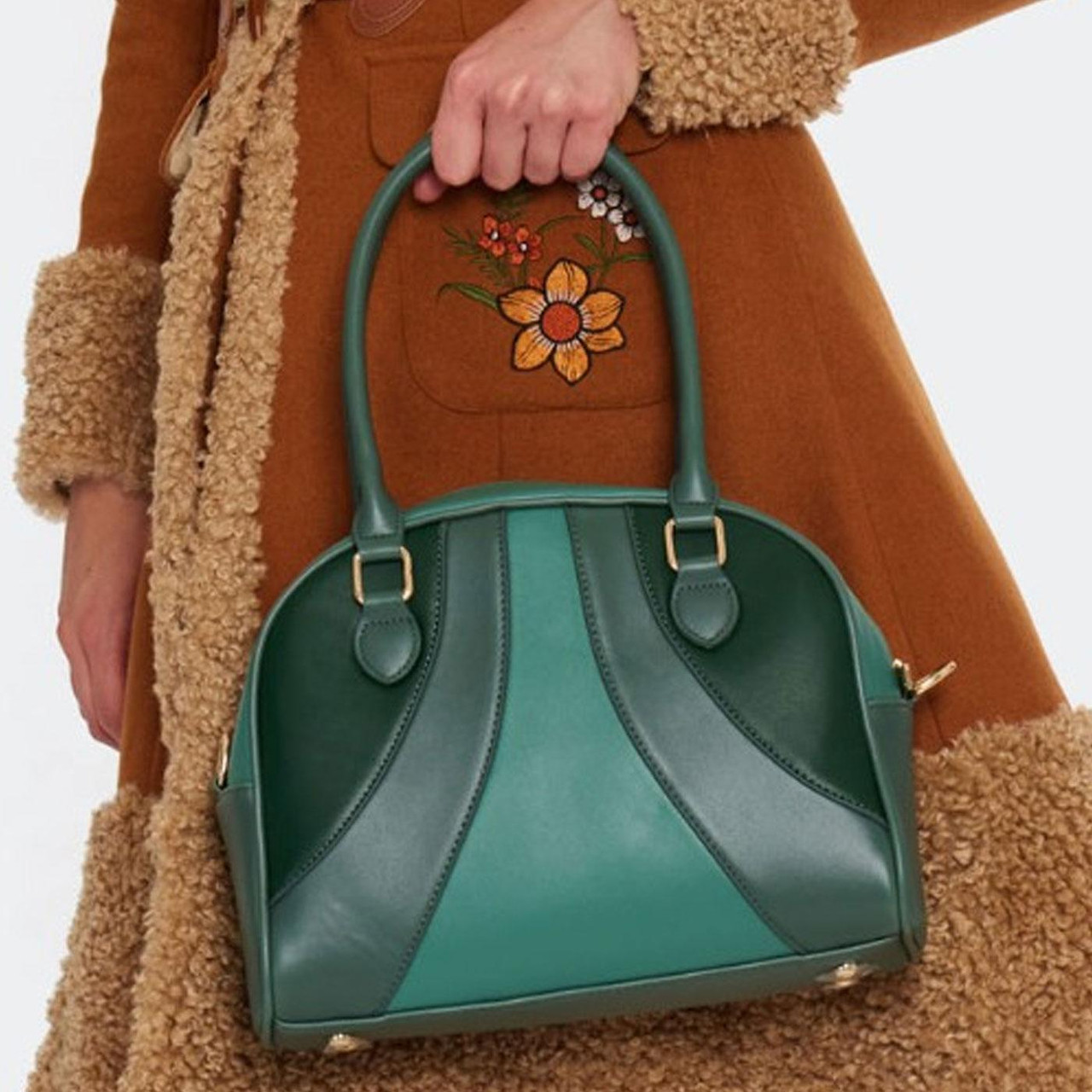 Voodoo Vixen Retro 60s Mod Bowling Bag in Green