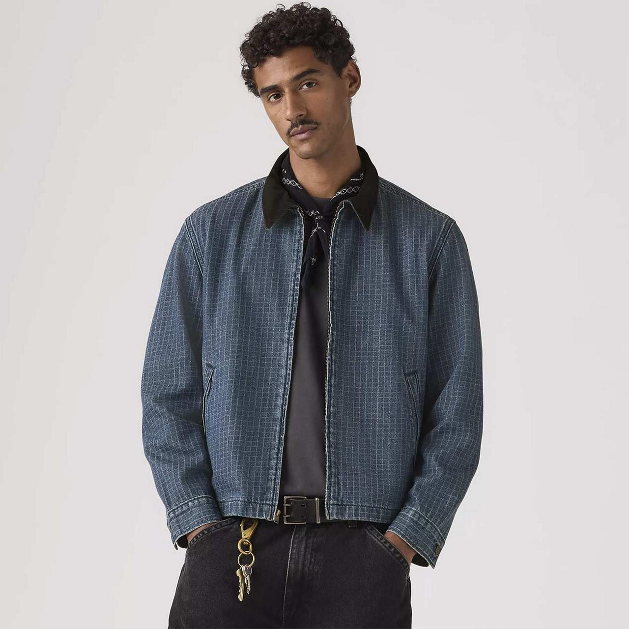 Levi's Castro Mechanics Full-Zip Dobby Jacket in Indigo Garage