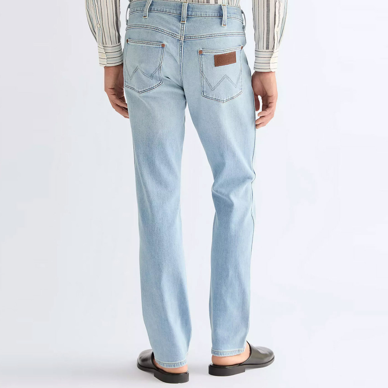 Wrangler Greensboro Straight Toughlite Denim Jeans in Firelight Blue