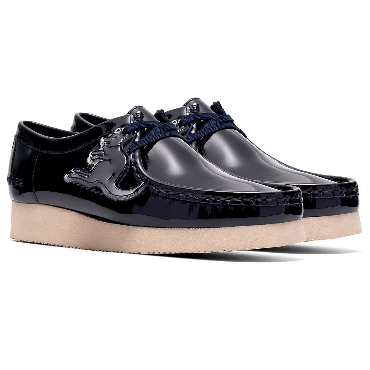 Clarks Originals Wallabee 2604 Navy Patent Shoes