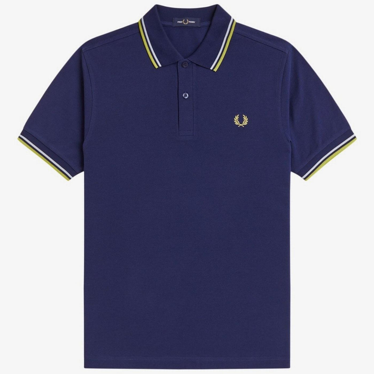 Fred Perry M3600 Mod Twin Tipped Polo Shirt in French Navy/Dusky