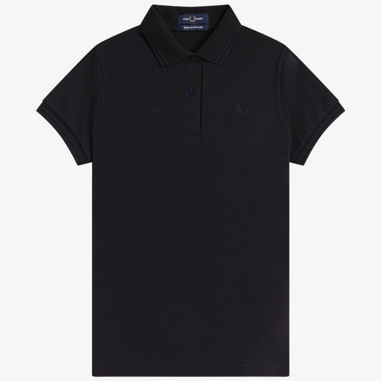 Fred Perry G12 Women's Made In England Tonal Twin Tipped Polo in Navy