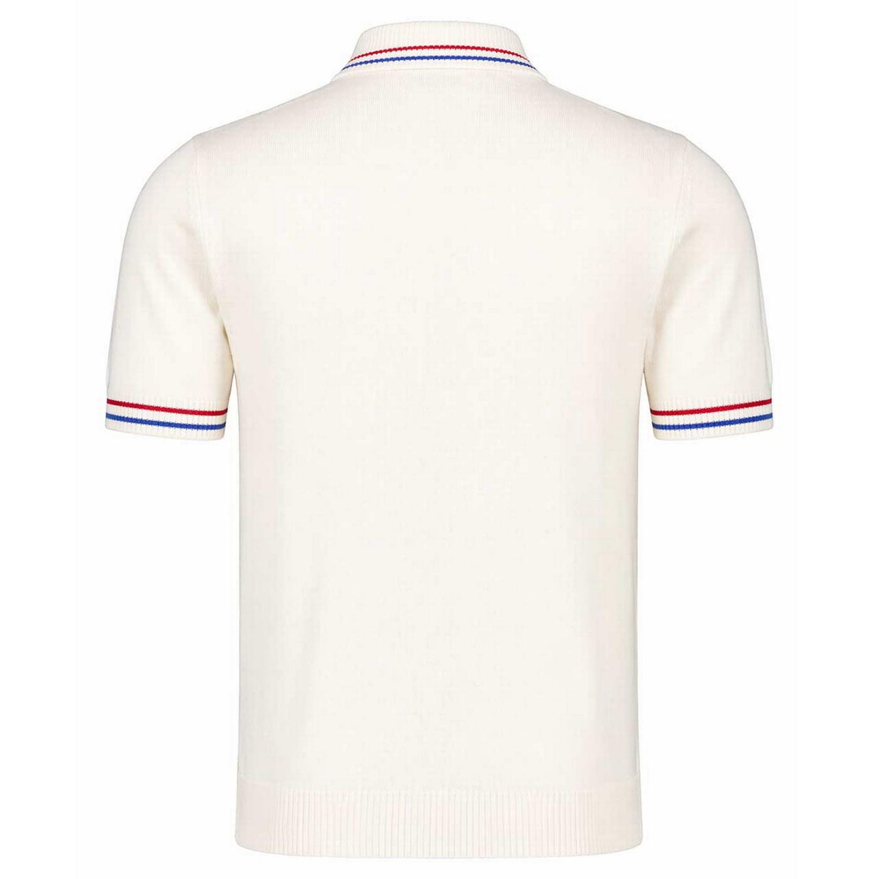 Madcap England Sanremo Men's Mod Zip Through Cycling Top in Snow White