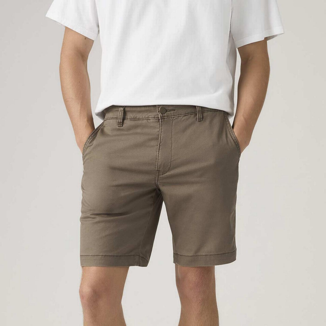 Levi's XX Chino II Linen Twill Summer Shorts in Maitake Brown