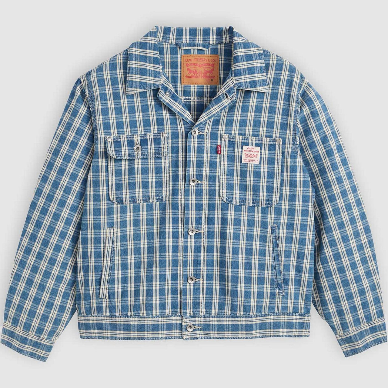 Levi's Sunrise Retro Trucker Jacket in Blue Summer Check