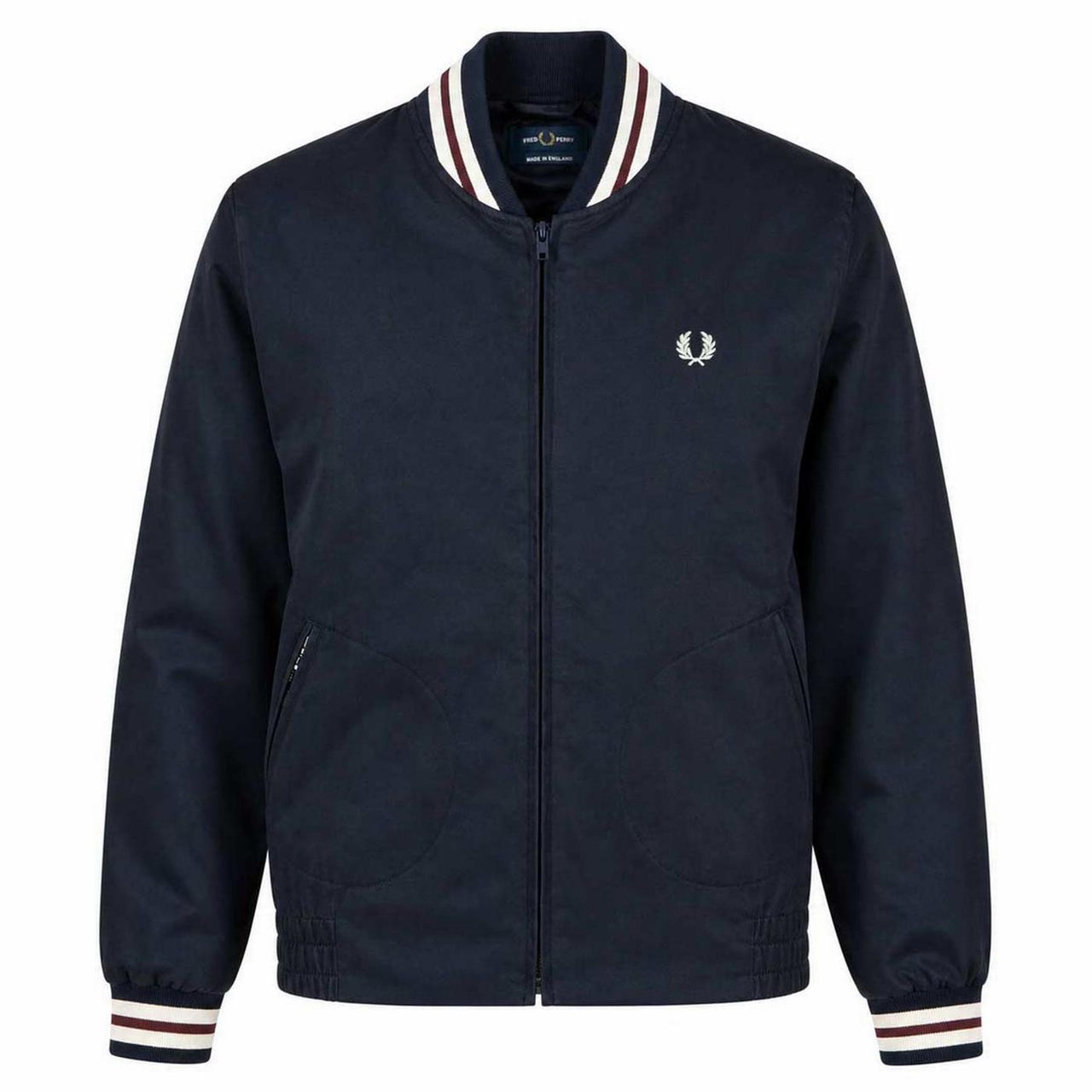 Fred Perry Made In England Twill Tennis Bomber Jacket - Navy
