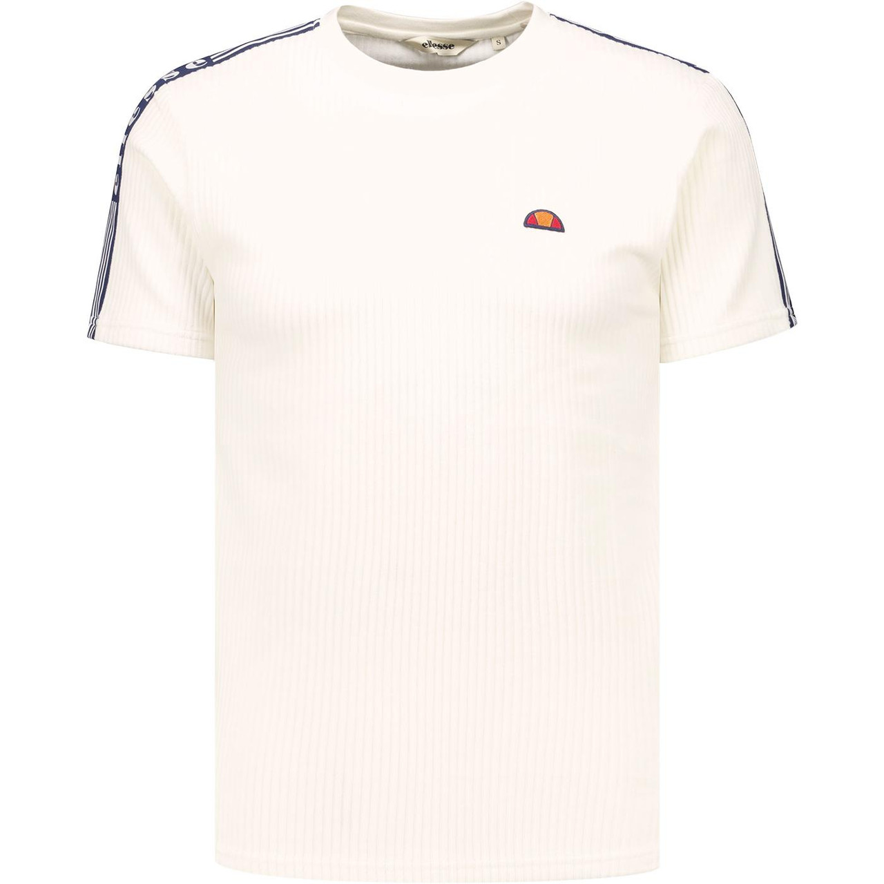 Ellesse Madori Men's Ribbed Corduroy Taped T-Shirt in Off White