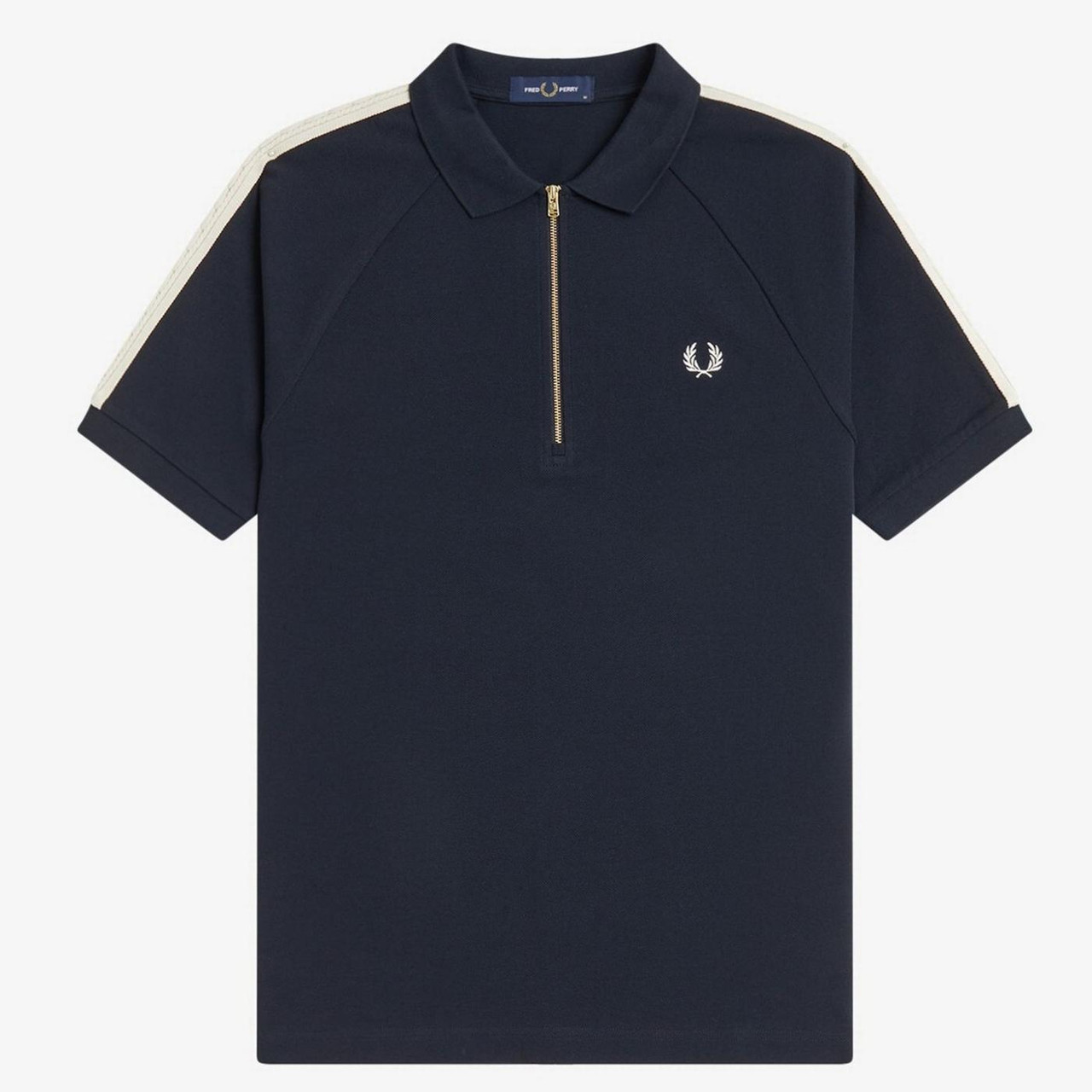 Fred Perry Men's Cable Taped Polo Shirt in Navy