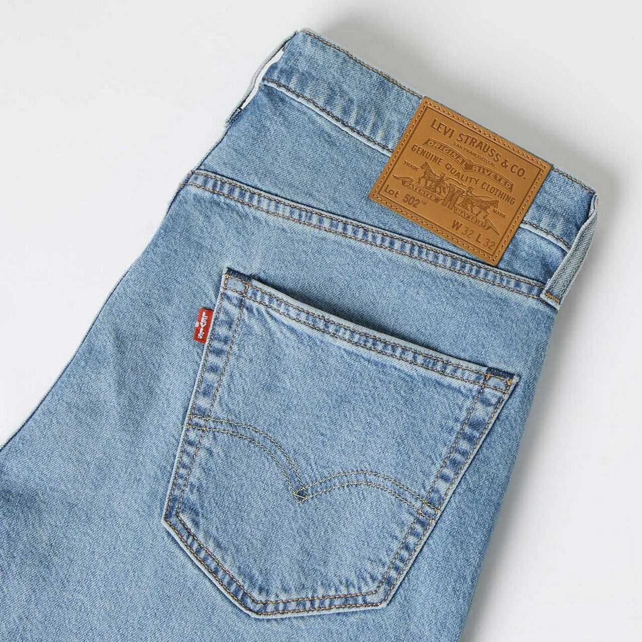 Levi's 502 Retro Mid-Blue Denim Taper Jeans in Just Say Hi