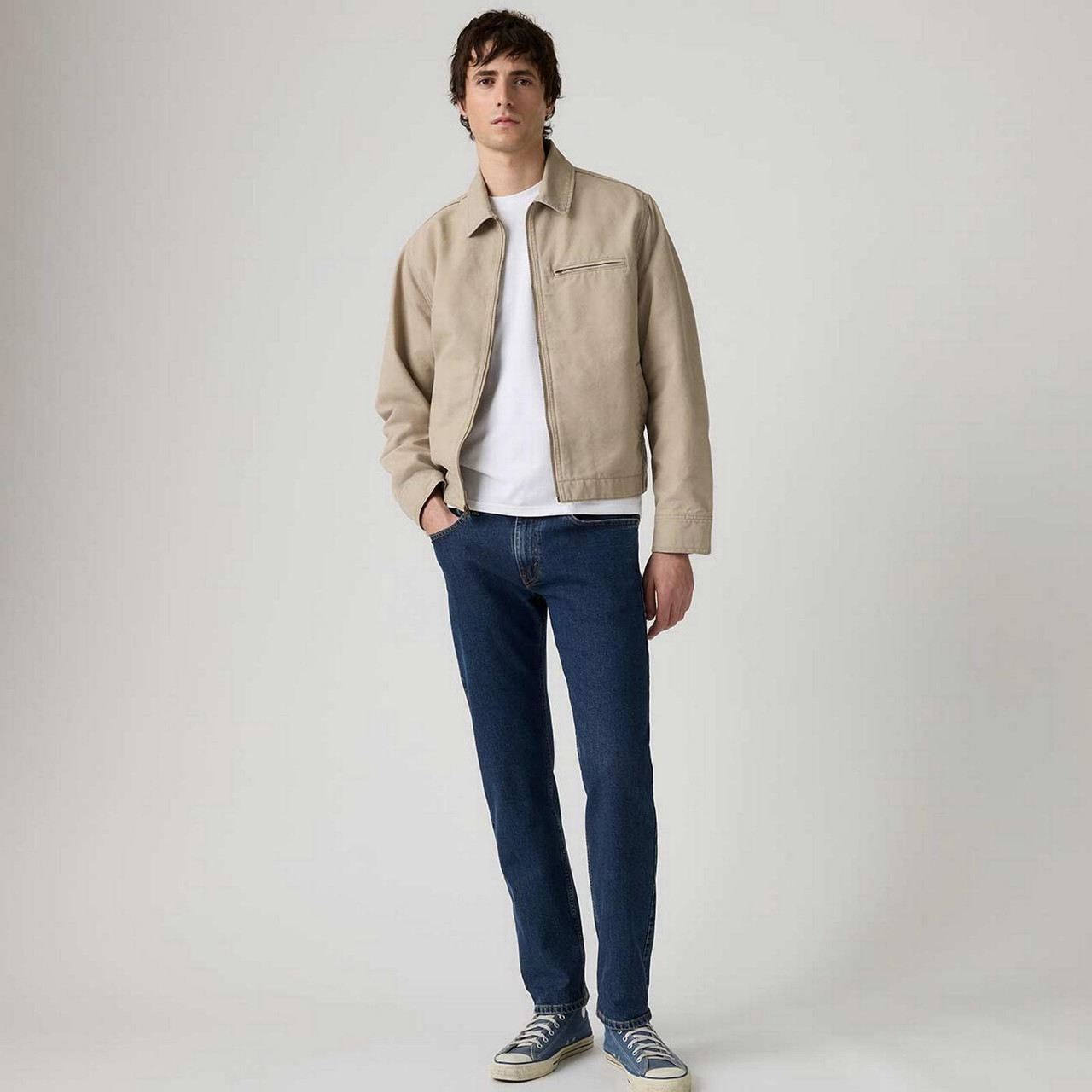 Levi's 502 Dark Indigo Denim Taper Jeans in All My Thoughts