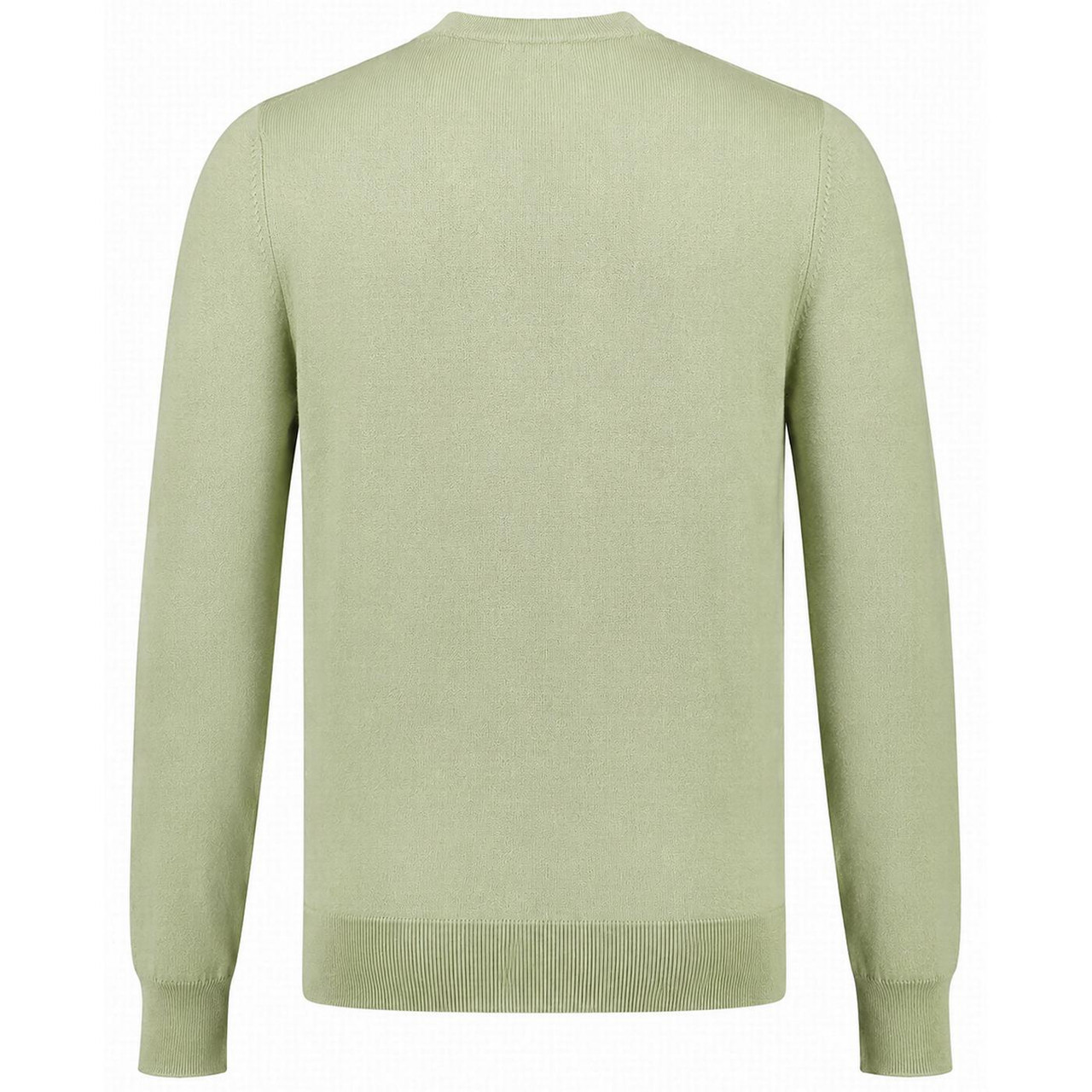 Lyle & Scott Cotton Merino Crew Neck Jumper in Smoke Olive