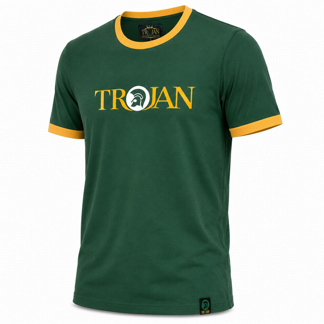 Trojan Records Retro 70s Logo Ringer T-Shirt in Green