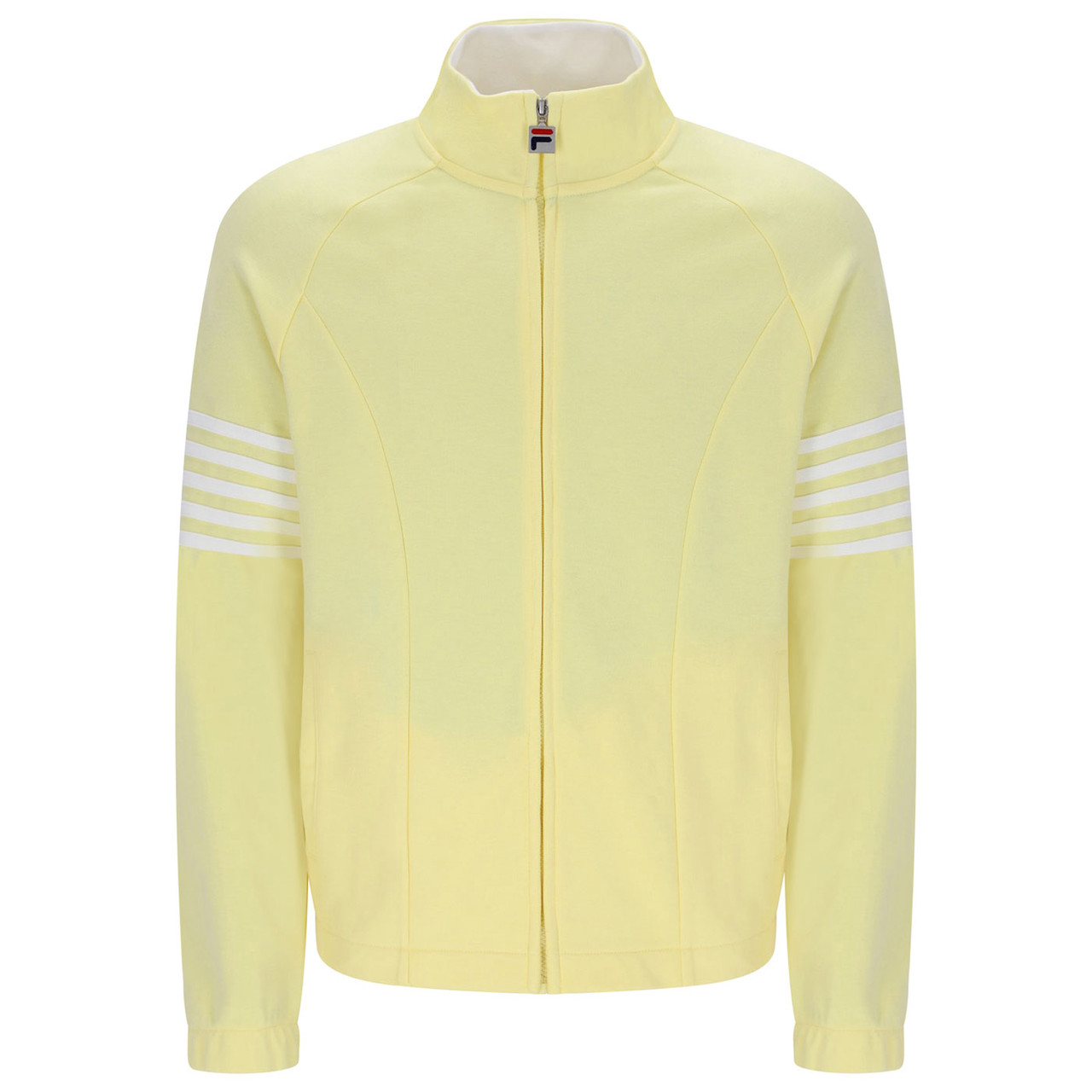 Fila Vintage Patrice Retro 80s Track Jacket in Double Cream Yellow