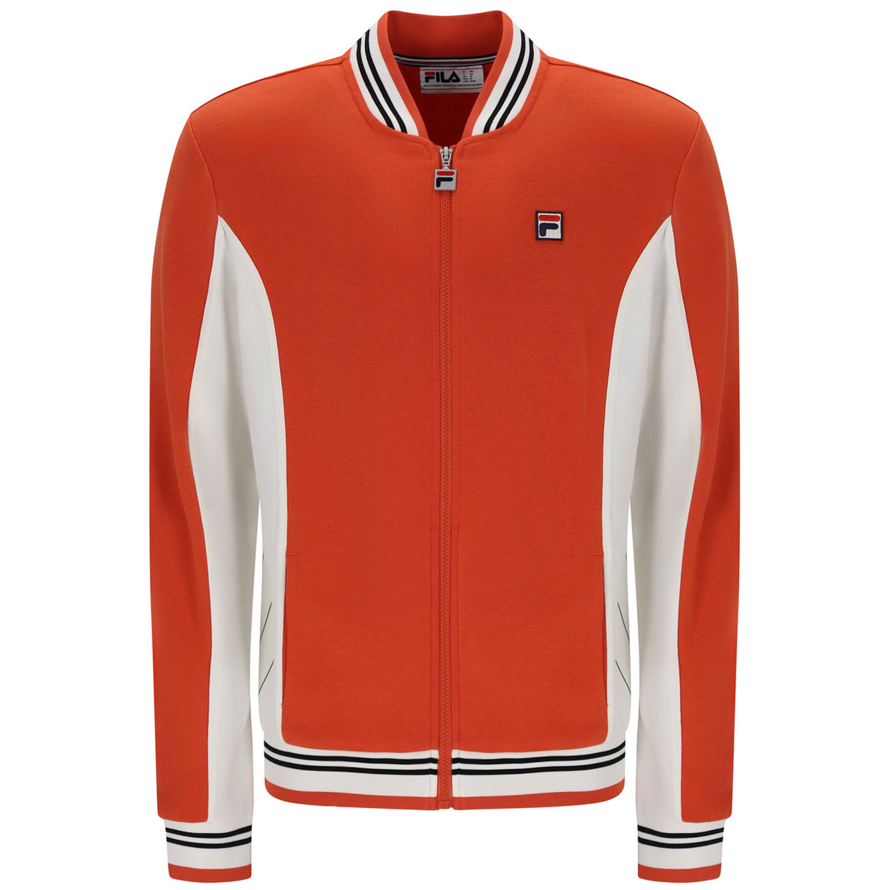 Fila Vintage Settanta Borg Track Jacket in Burnt Ochre