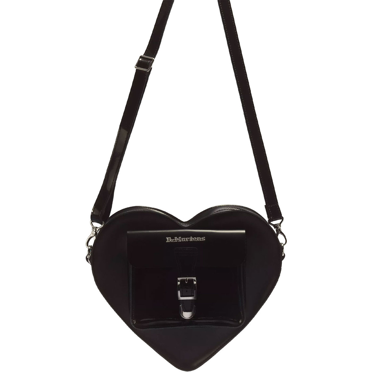 Dr. Martens 2WAY ショルダーバッグ ブラック Dr Martens Women's Retro Heart Shaped 2-Way Bag in Black Leather