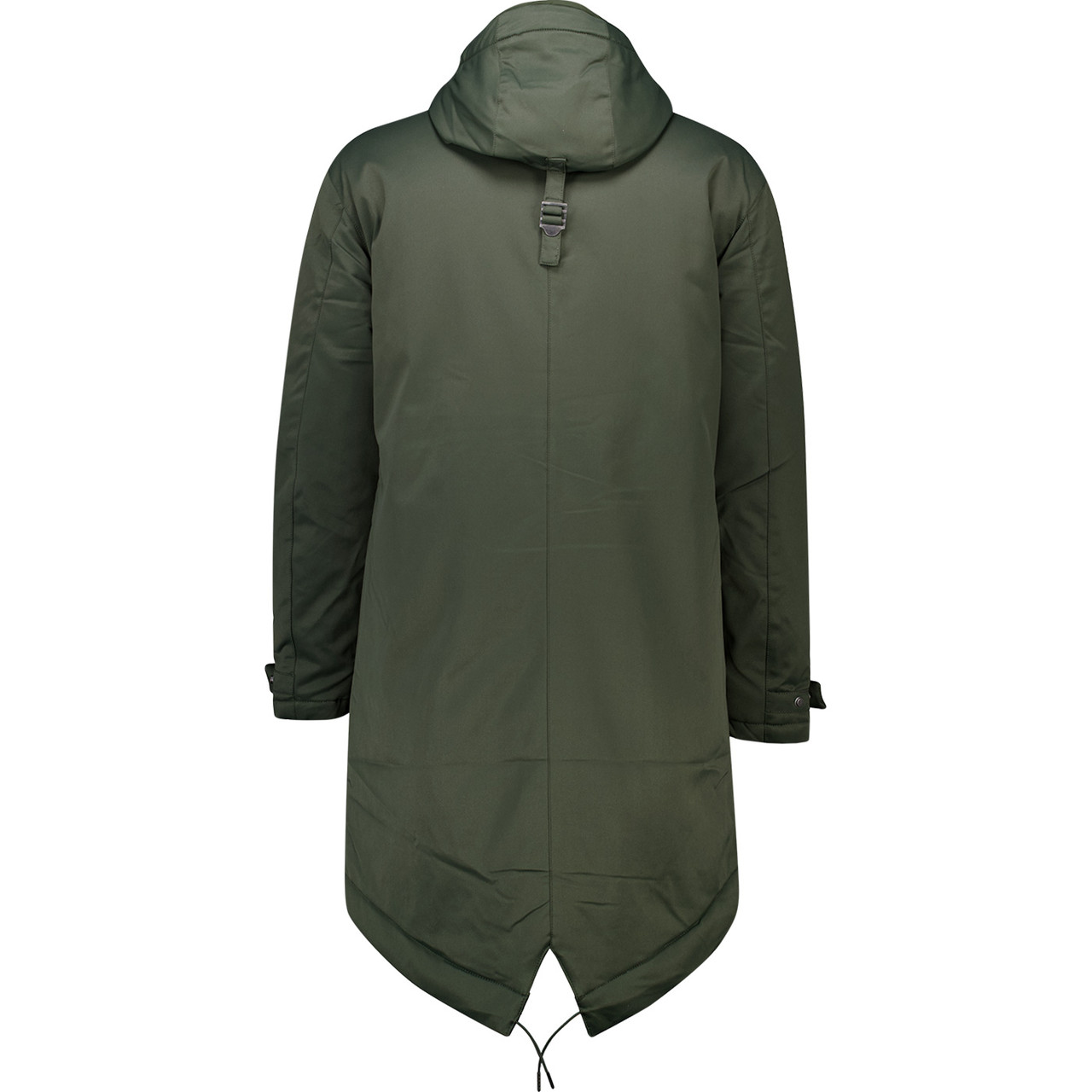 Lyle & Scott Padded 60s Mod Fishtail Parka in Deep Depths Green