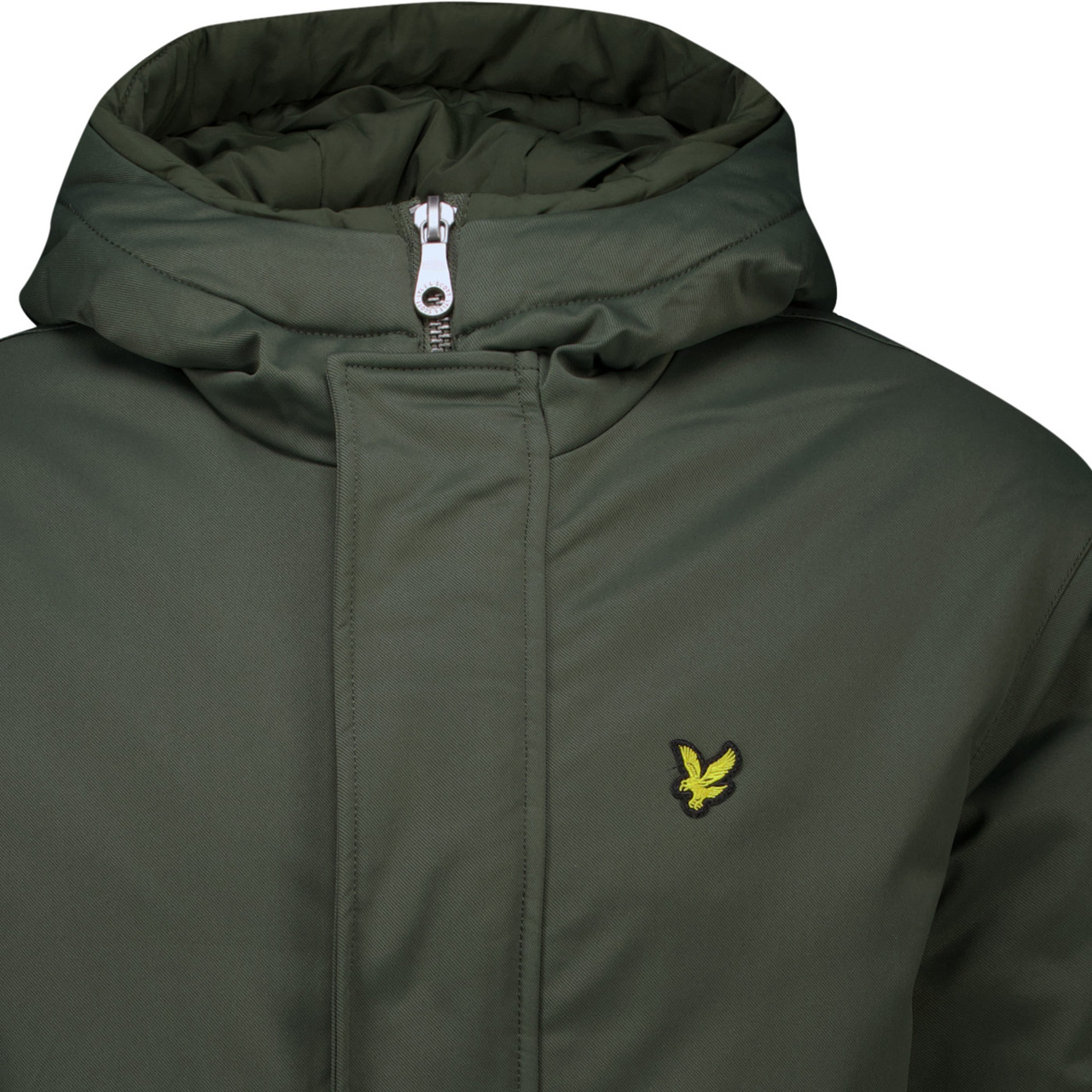 Lyle & Scott Padded 60s Mod Fishtail Parka in Deep Depths Green