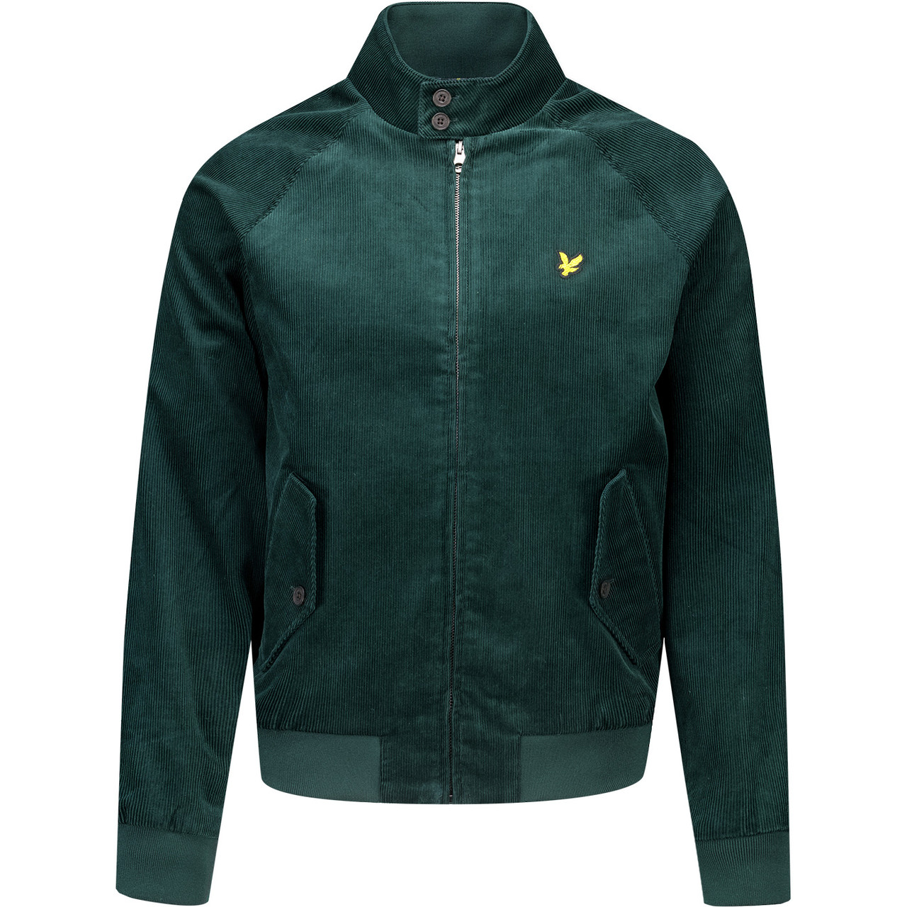 Lyle & Scott Retro Mod Cord Harrington Jacket in Darkest Green