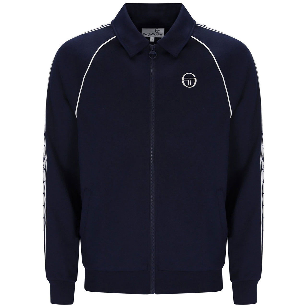 Sergio Tacchini ネイビー サロペット Sサイズ Sergio Tacchini Sarto Taped Track Jacket in Maritime Blue