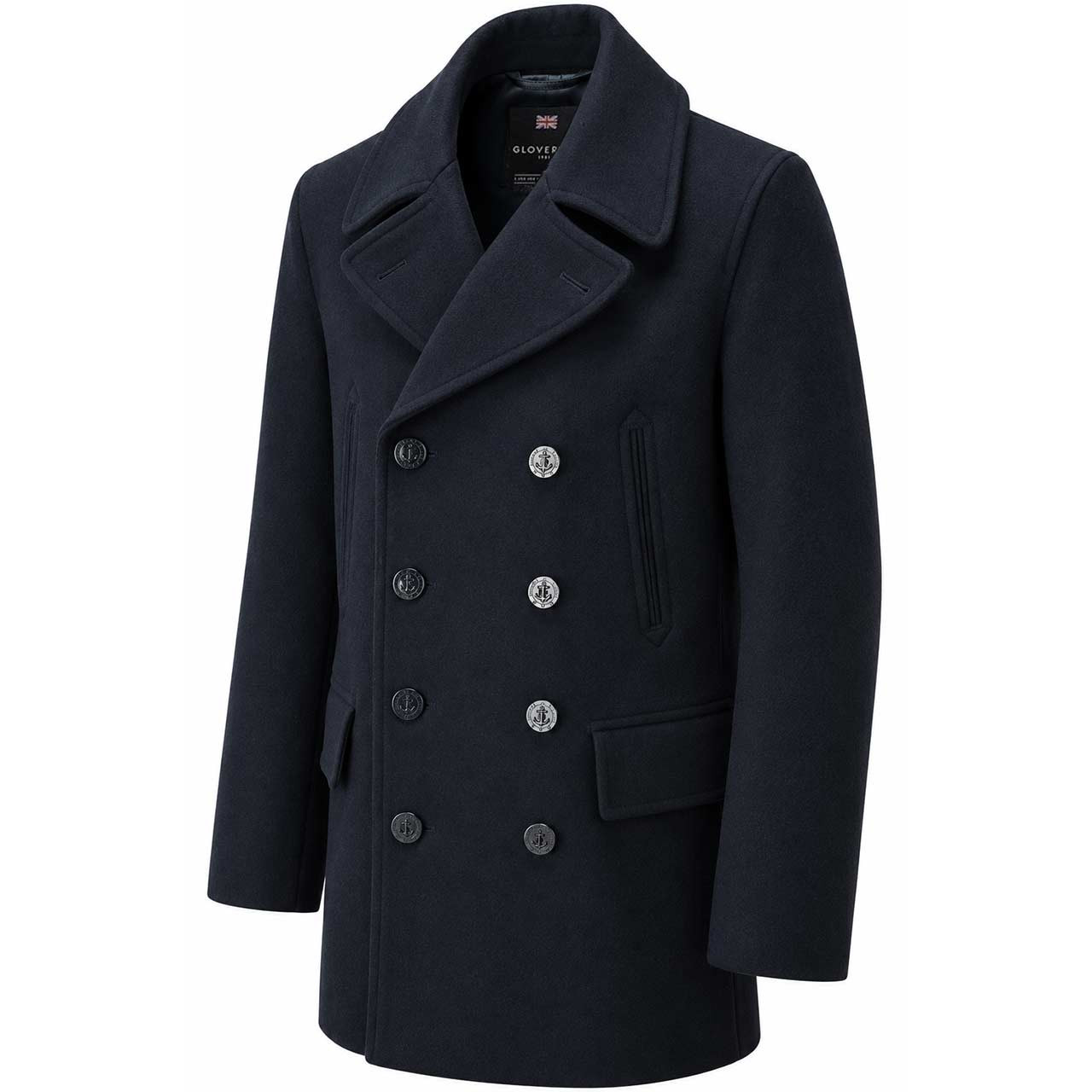 Gloverall CHURCHILL ネイビー ピーコート Gloverall Churchill Made in England Melton Peacoat Navy