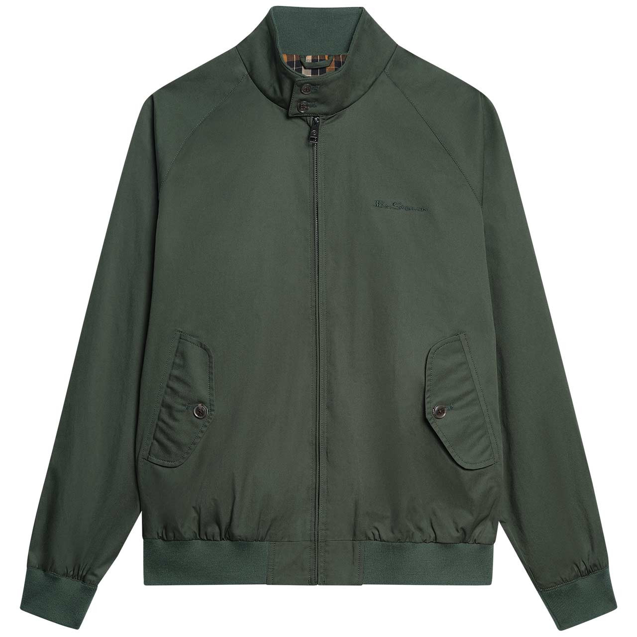 Ben Sherman Mod Signature Harrington Jacket Bottle Green