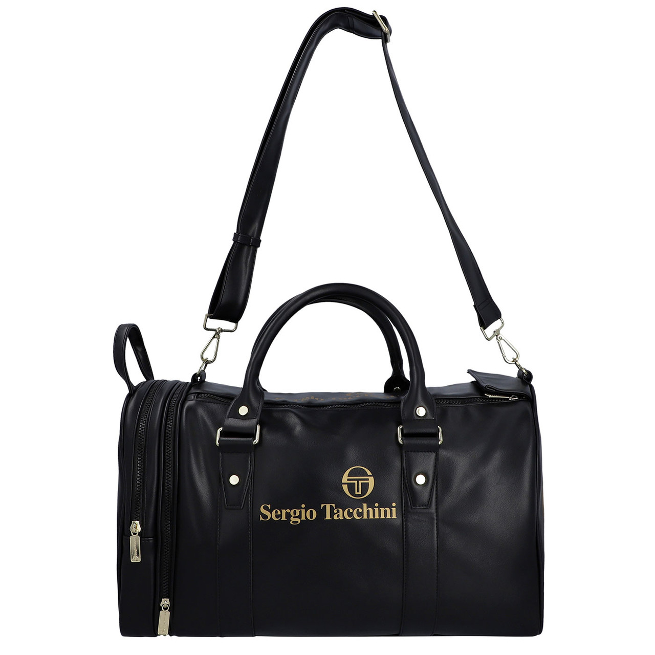 Sergio Tacchini Jorno Retro Gym Holdall Bag in Black