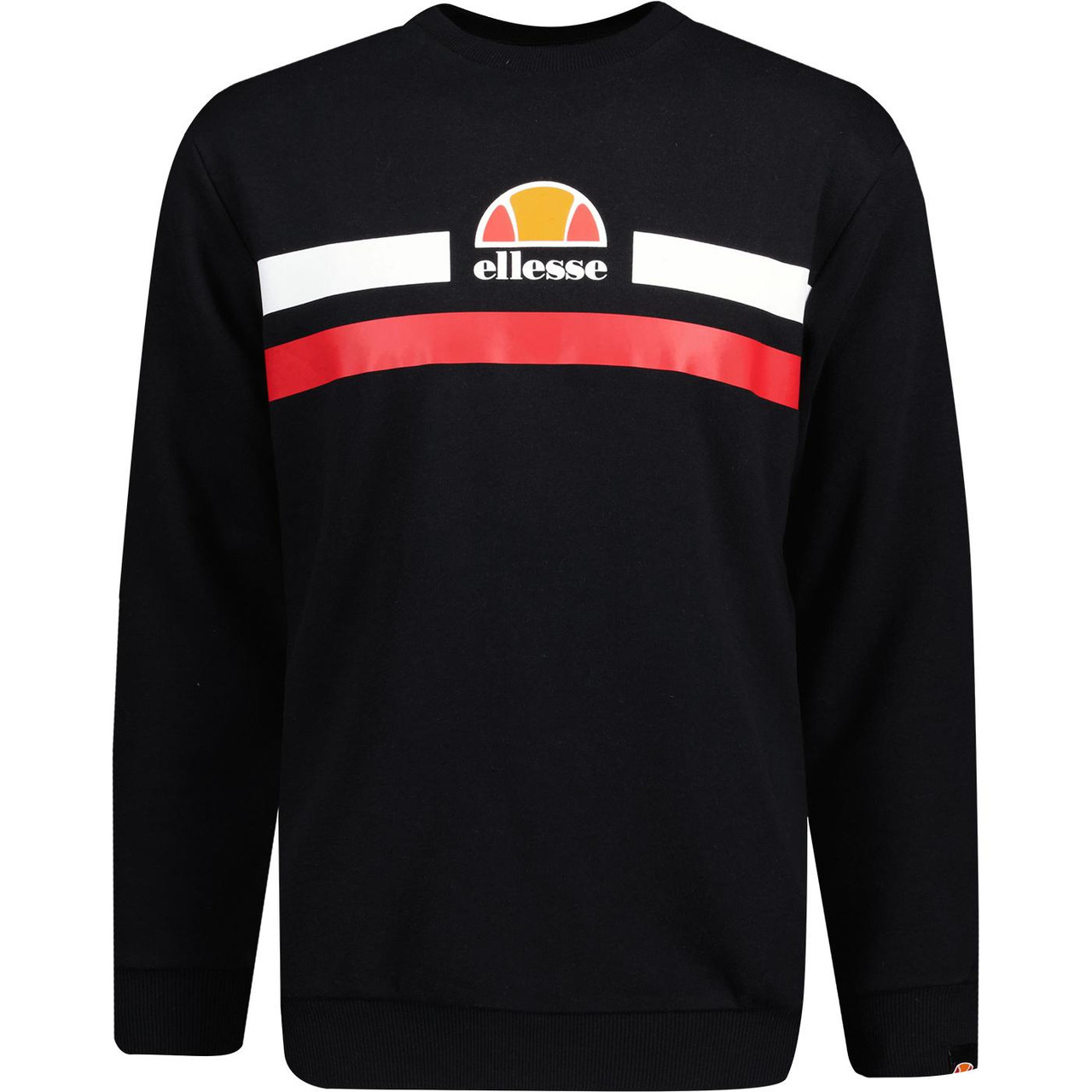 Prella ELLESSE Retro 80s Chest Stripe Sweatshirt B