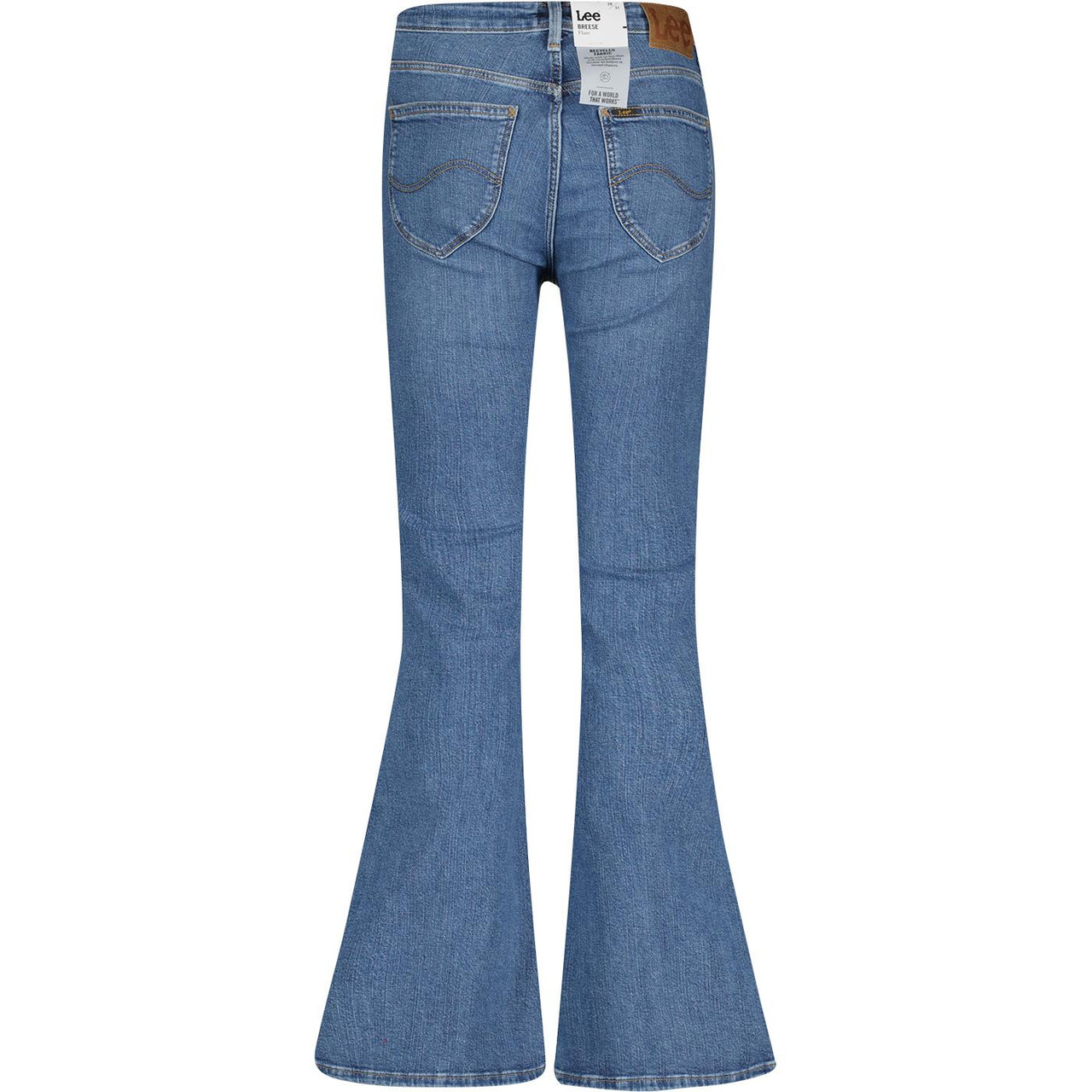 Breese Lee Bootcut Retro 70s Flared Jeans Indigo