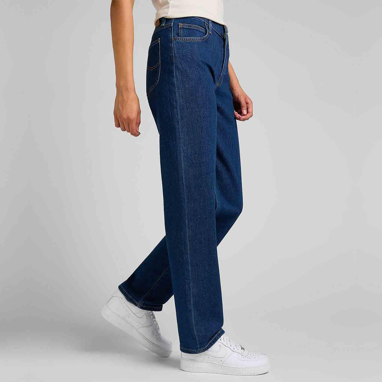 Jane Lee Retro Mod Straight Fit Jeans Dark Hydro