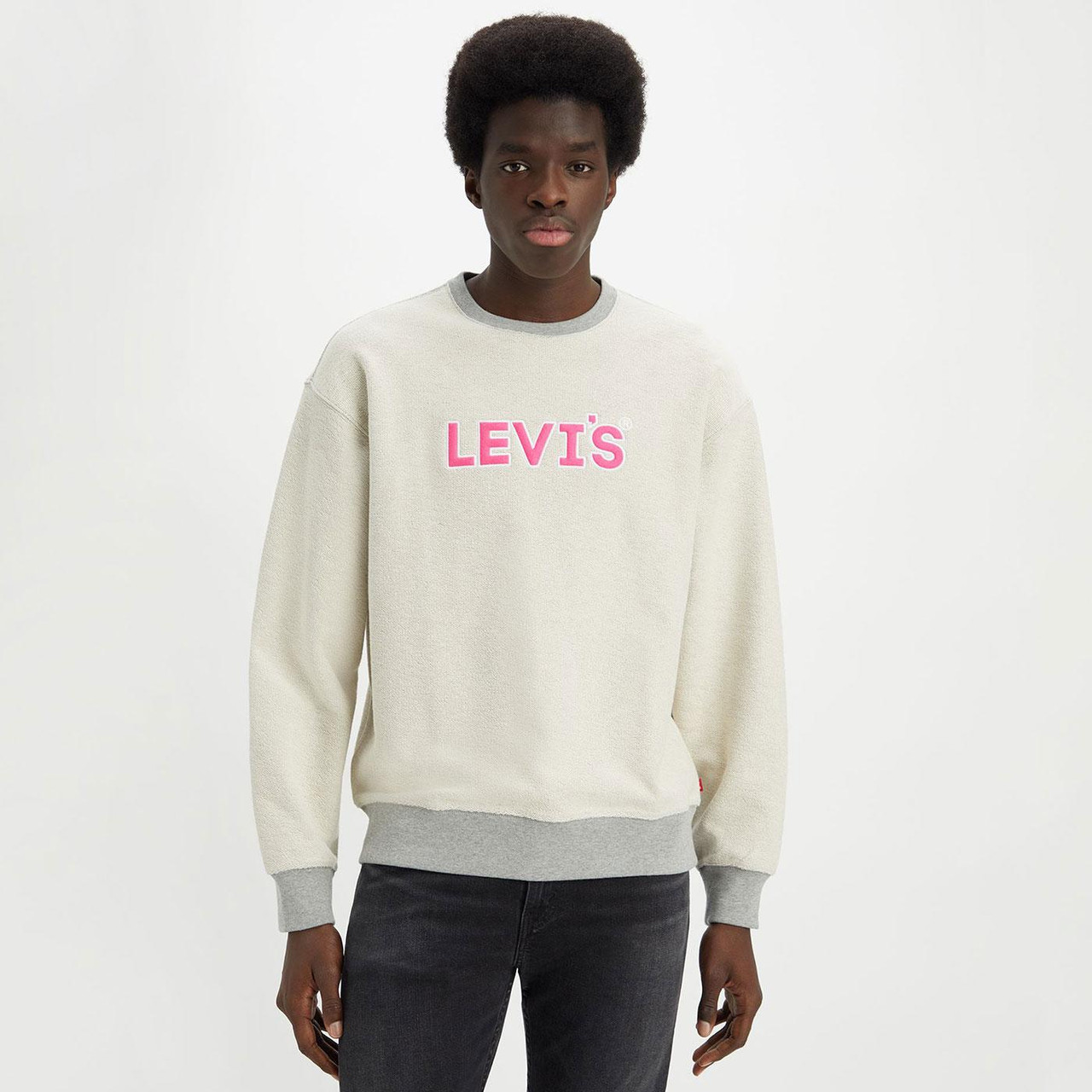 Levis Grey Sweater Crew Neck LEVI'S Womens Crew Neck Jumper - Main Image