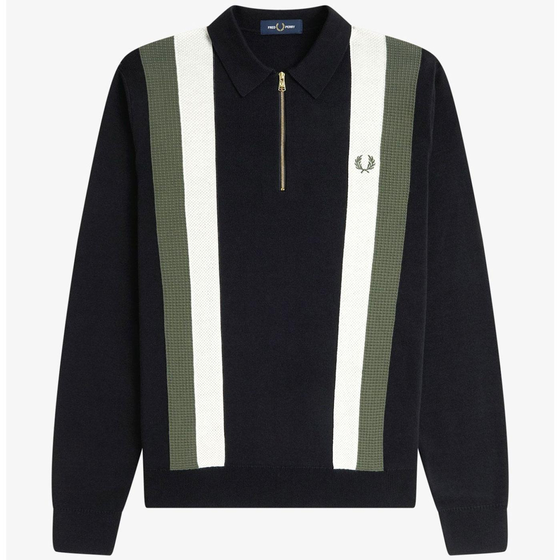 FRED PERRY KNIT POLO SHIRT ニットポロ Textured Knitted Polo Shirt(8 102：BLACK): | FRED PERRY