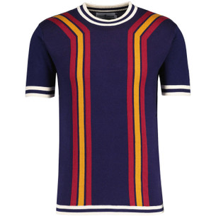 Retrorocket MADCAP ENGLAND 60s Mod L/S Stripe Tee