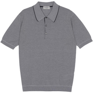 【未使用】JOHN SMEDLEY SKIPPER KNIT POLO L John Smedley Noah Skipper Neck Polo Made in England Beige Musk