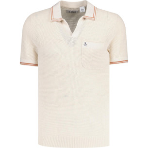 Original Penguin Archive Skipper Collar 50s Polo in Birch