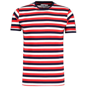Beatcomber Madcap England Retro Stripe T-shirt in Zinfandel Mix