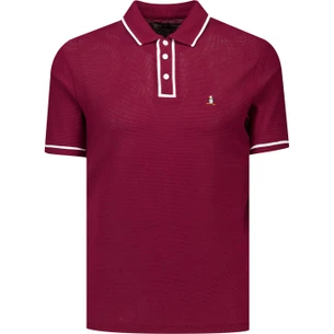 Original Penguin Archive Raised Stripe Polo Shirt in Dark Sapphire