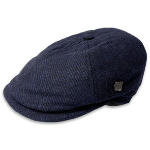 Failsworth Stornoway Harris Tweed Flat Cap in Blue