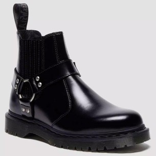Dr. Martens 1460 Evergreen Genix Nappa Leather Boots in Black/Green