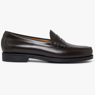 GH Bass Larkin Easy Weejun Moccasin Tassel Loafers in Black Leather