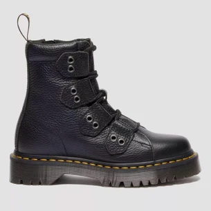 Dr. Martens 1460 Evergreen Genix Nappa Leather Boots in Black/Green