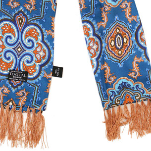 Tootal Mellow Yellow Medallion Fringed Rayon Scarf