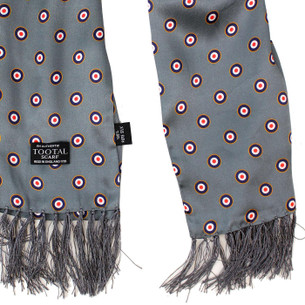 Tootal Marmalade Wheel Fringed Rayon Mod Scarf