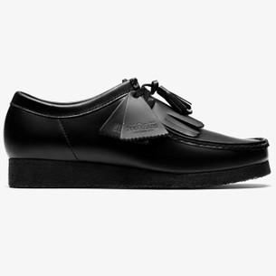 Clarks Originals Wallabee Loafer Retro Shoes in Black Suede