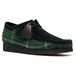 Clarks Originals Wallabee Stripe Suede Shoes in Blue/Green