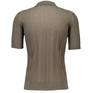 John Smedley Mycroft Luxury Knitted Mod Polo Shirt in Amaranth Purple