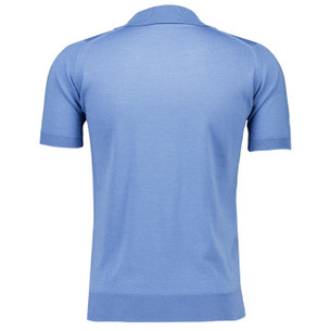 John Smedley Noah Skipper Neck Polo Made in England Beige Musk