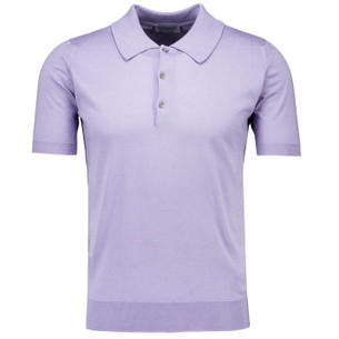 John Smedley Noah Skipper Neck Polo Made in England Beige Musk