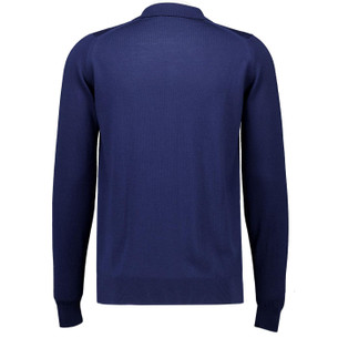 John Smedley Noah Skipper Neck Polo Made in England Beige Musk
