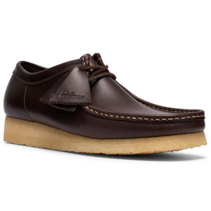 Clarks Originals Wallabee Loafer Retro Shoes in Black Suede